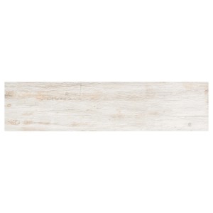 Weiße Bodenfliese Feinsteinzeug Oak shabby, Holzoptik, 90x22,5 cm. Ideal für Innenräume.