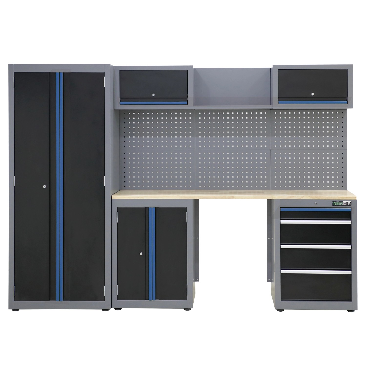 TRUTZHOLM Werkstattwand 13 Teile Modulares Werkstattschranksystem Aus Stahl günstig online kaufen