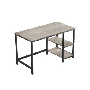 Vasagle Computertisch, schwarz, mit 2 Ablagen (60x120x75cm) für Büro & Homeoffice.