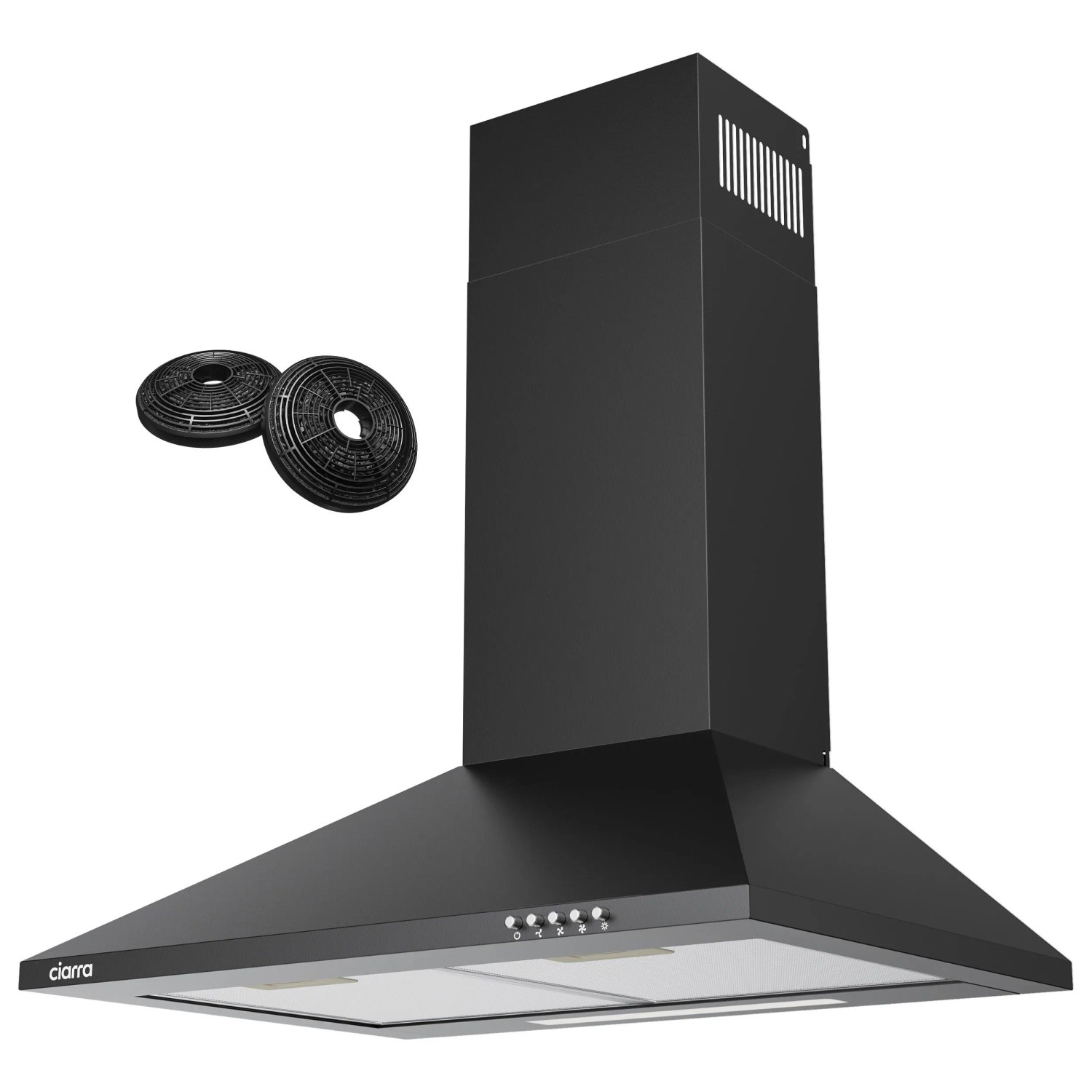 CIARRA Wandhaube 60 cm Dunstabzugshaube 404 m³/h 3 Stufen LED Abzugshaube VMB6201