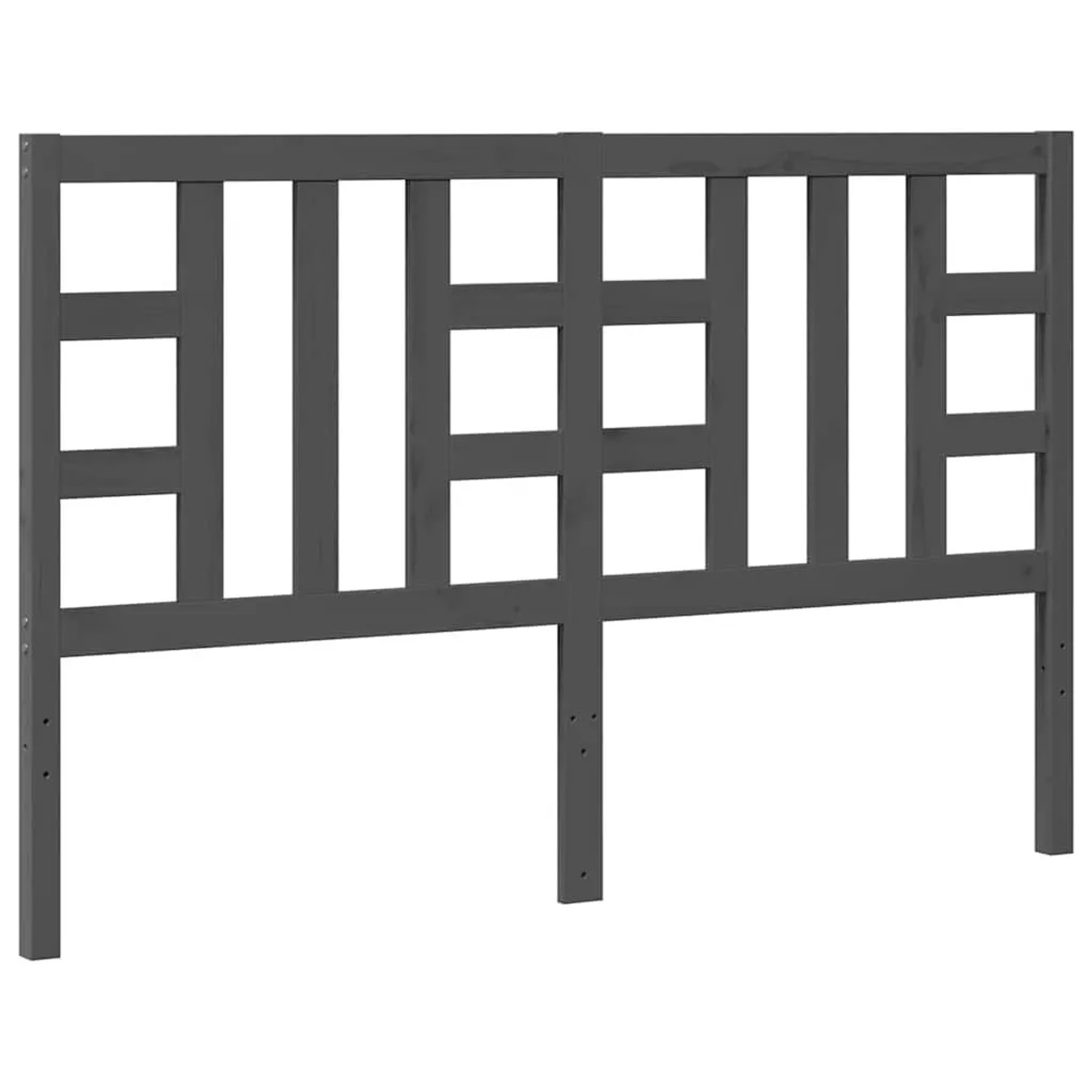 Thumbnail - vidaXL Kopfteil Grau 146x4x100 cm Massivholz Kiefer 817842