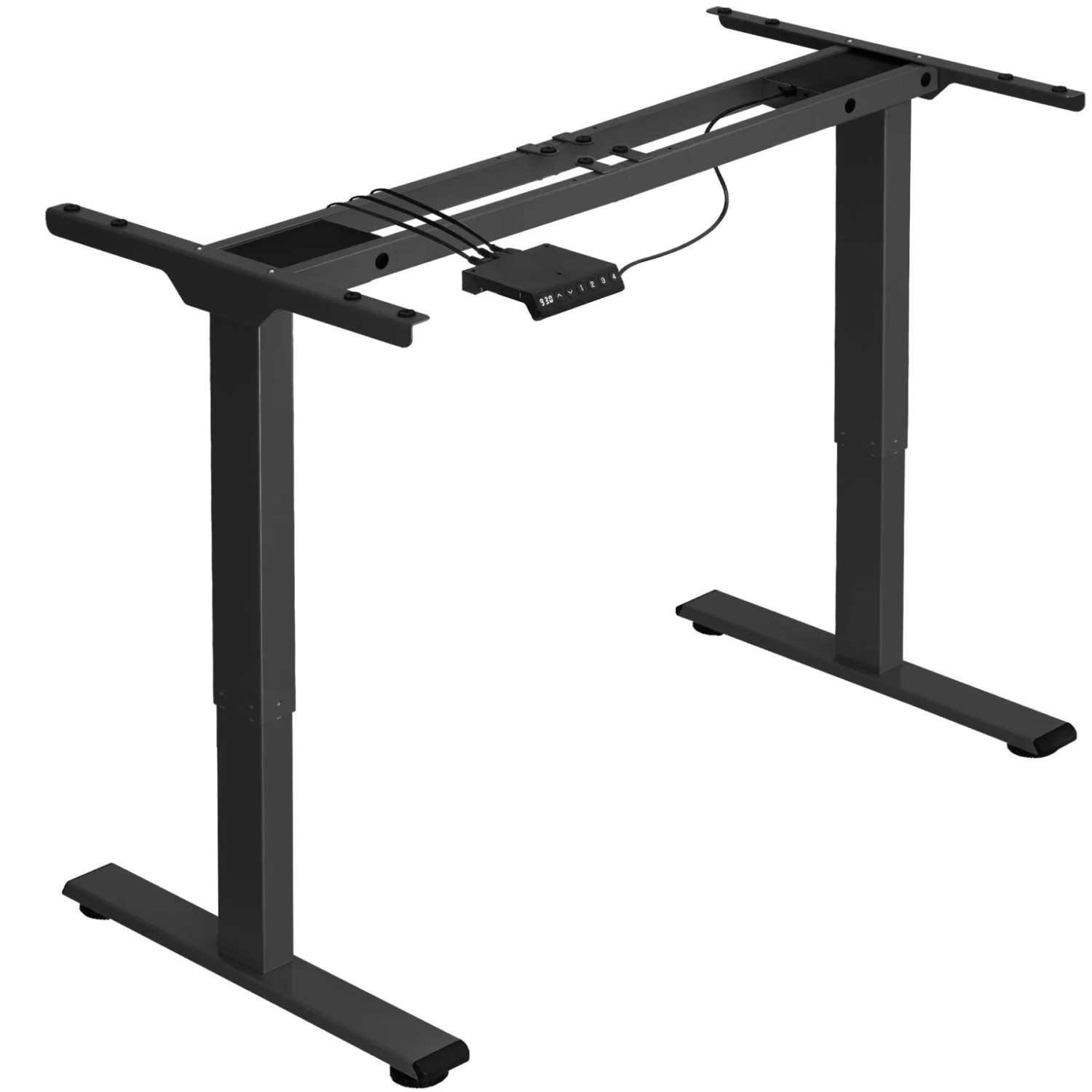 Tectake Tischgestell Melville Elektrisch Höhenverstellbar 2 Stufig  Belastbarkeit 100 kg  60 x 168 x 119 cm Schwarz