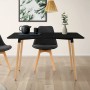 Schwarzer ML-Design Esstisch aus Holz, 120x70 cm, rechteckig, für 4-6 Personen.