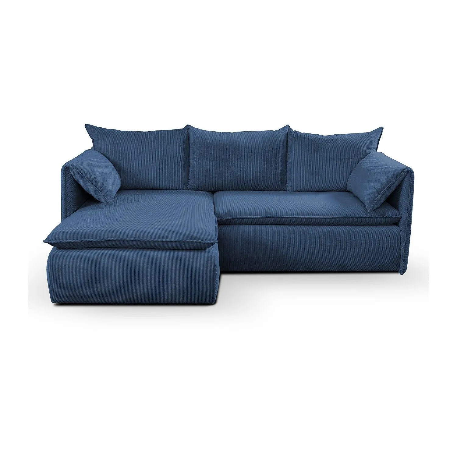 Vente-unique Schlafsofa Teodora Marineblau 230 cm