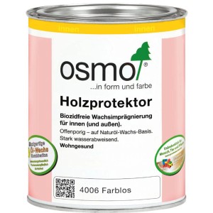 Dose Osmo Holzprotektor, farblose Holzlasur für Innen- und Außenbereiche, 750 ml.