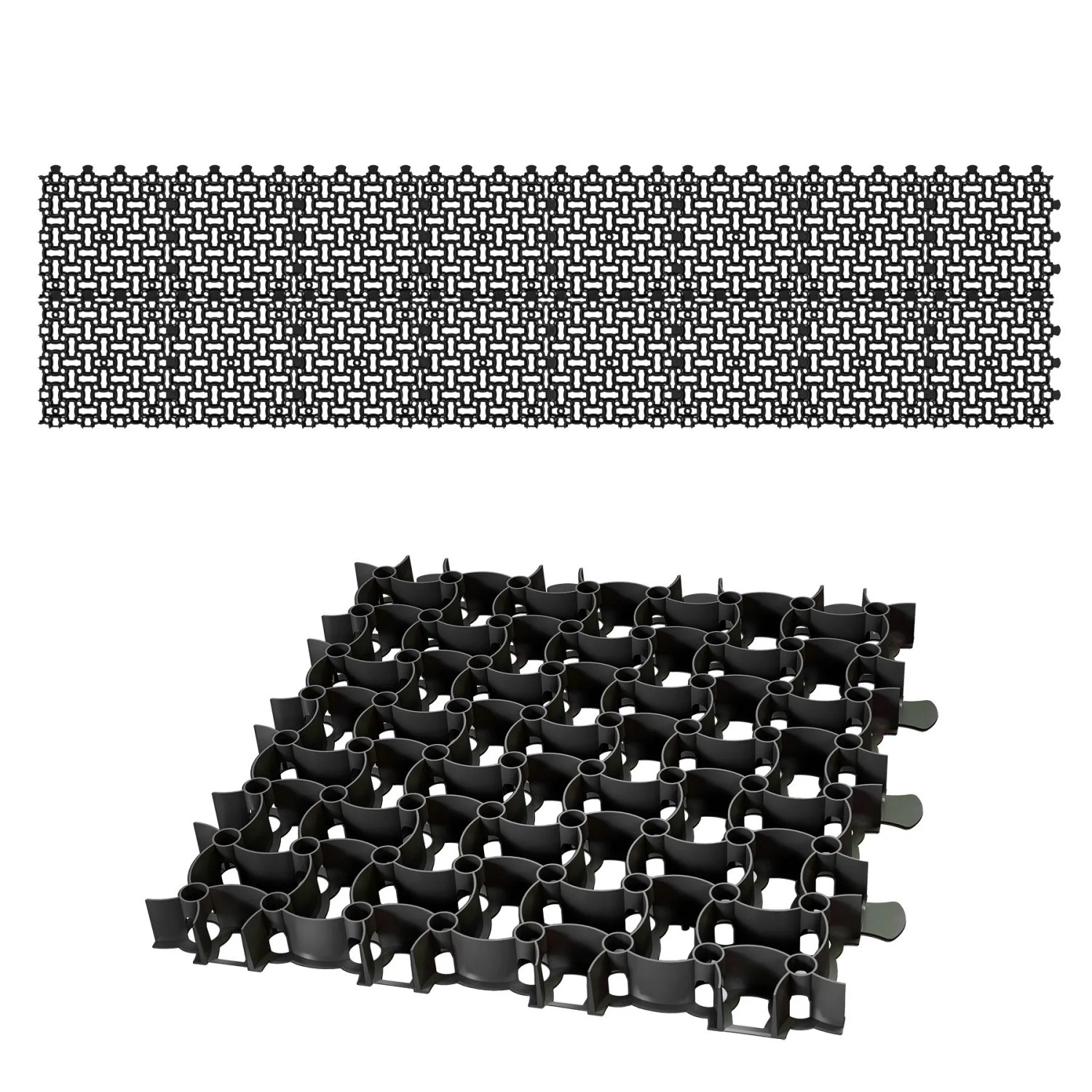 BigDean Rasengitter Kunststoff 16 Stück A 50 Mal 50 Mal 4 Cm 16 T Qm Belastbar Befahrbar Paddockplatten In Schwarz