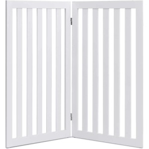 Costway Absperrgitter, 89 cm hoch, weiß, 2 Paneele, für Hunde und andere Haustiere.