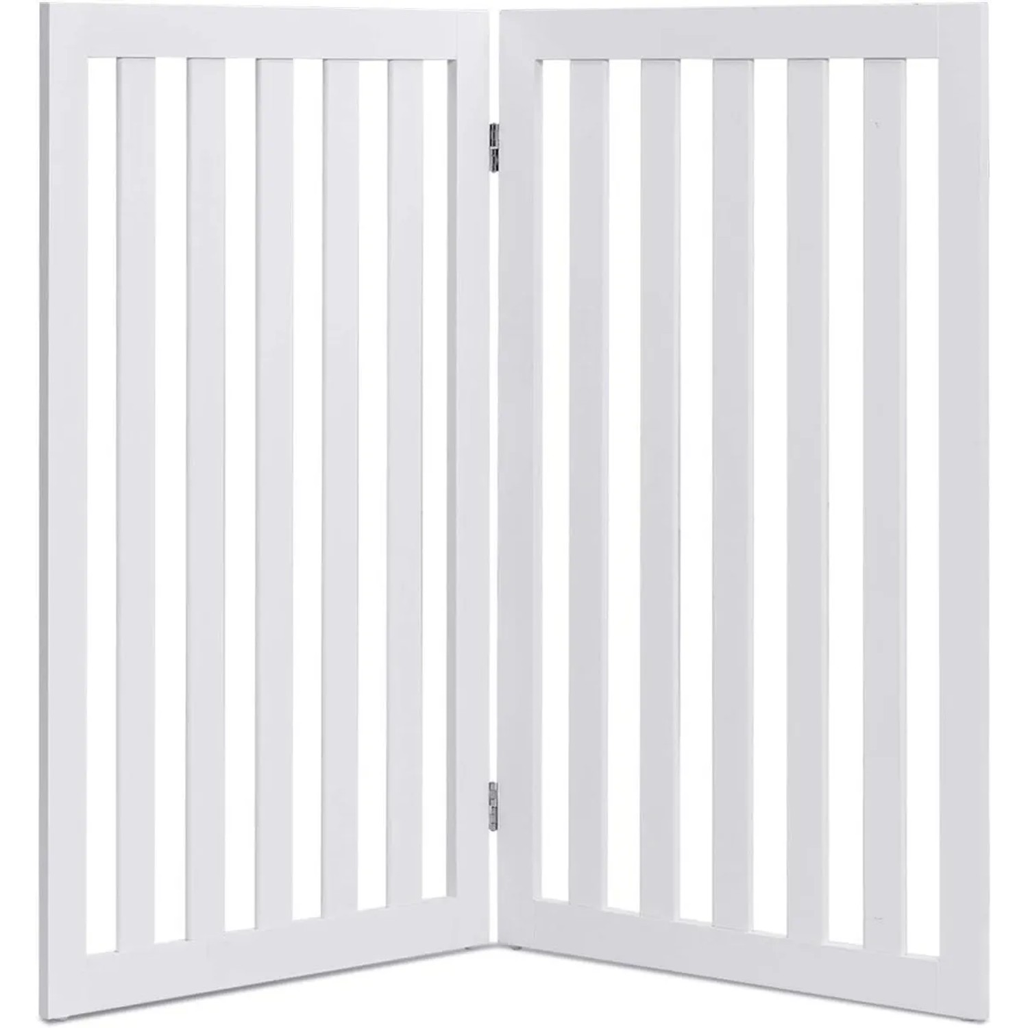 Costway Absperrgitter 89 cm Hoch Schutzgitter Weiß 2 Paneele