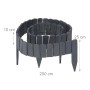 Relaxdays Beeteinfassung Tannenholz Anthrazit Flexibel 200 cm x 25/35/40 cm_4