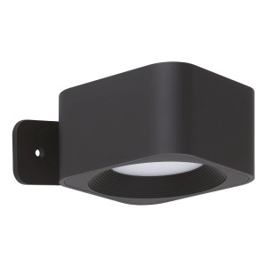 Eckige, schwarze EGLO LED Wandleuchte MURAGLIE mit Touch-Dimmer und Akku.