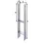 Feuerverzinkter Alberts H-Pfostenträger aus Stahl, 101x300/600x60 mm, zum Einbetonieren.