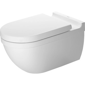 Weißes Duravit Wand-WC Starck 3, 62 cm, Tiefspüler mit Durafix Befestigung.