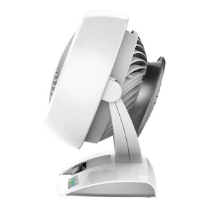 Weißer VORNADO Energy Smart Bodenventilator 5303 DC mit Touch-Button und Fernbedienung.