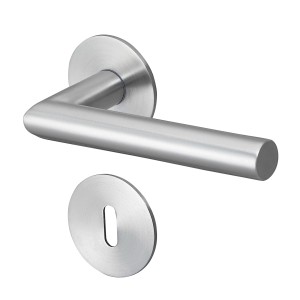 MeinTürgriff Drückergarnitur Toulouse Flachrosette Edelstahl matt Türdrücker  BB
