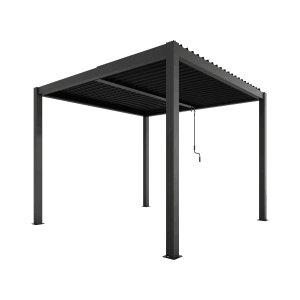 Ximax Pergola Shade, 300x300 cm, dunkelgrau, mit verstellbarem Lamellendach. Ideal für Garten & Terrasse.