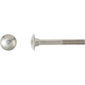 Edelstahl Schlossschraube M5 x 50 mm, Vollgewinde, geeignet für schwere Konstruktionen.