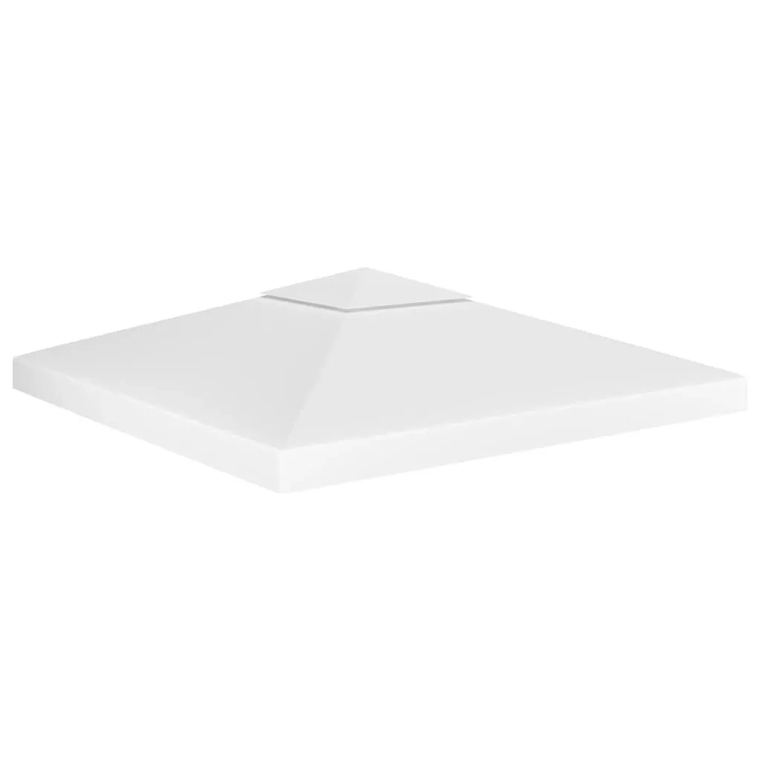 vidaXL Pavillon-Dachplane mit Kaminabzug 310 g/m² 3x3 m Weiß 312074