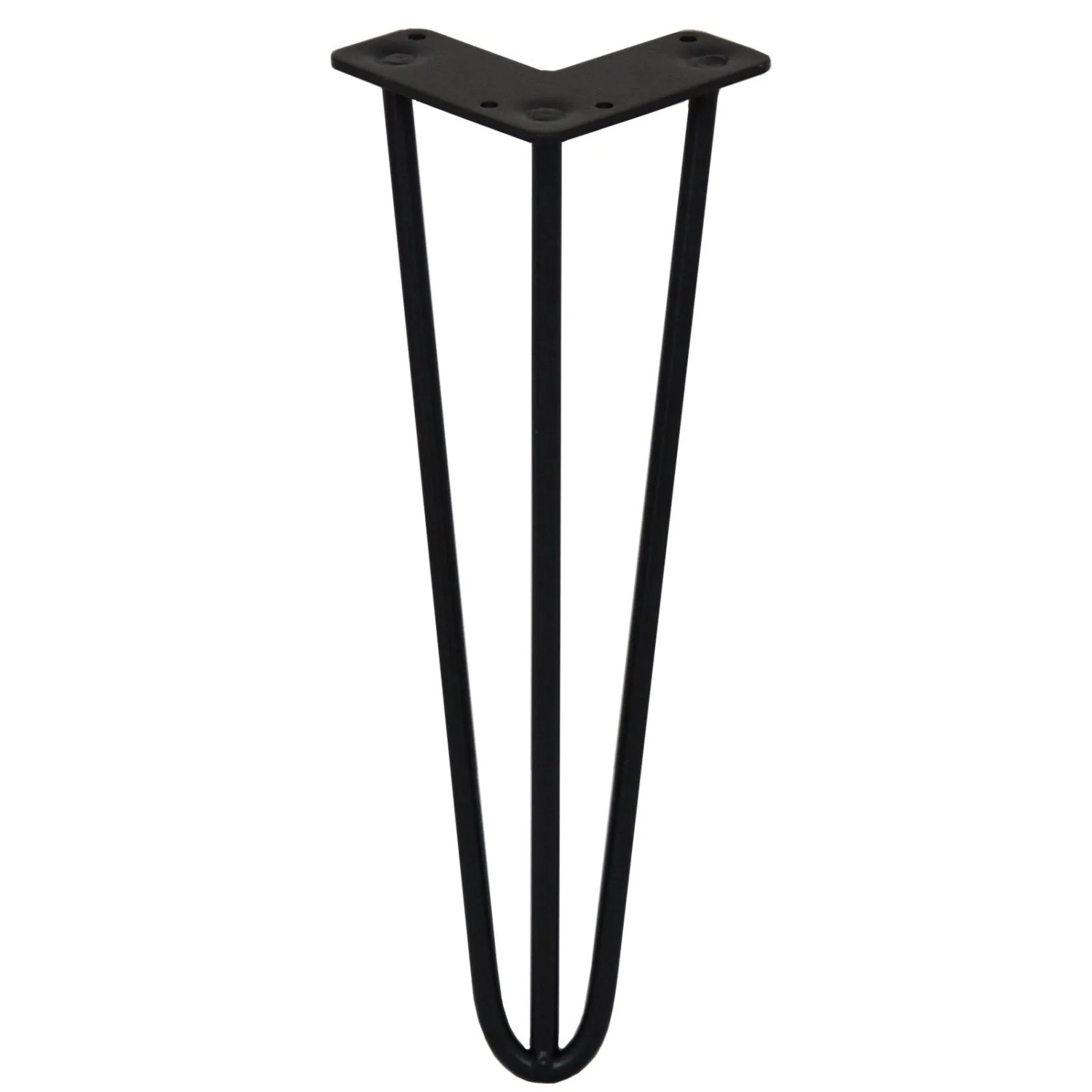 Monstershop 4 x 35.5cm Hairpin Tischbeine 3 Streben 10mm Schwarz