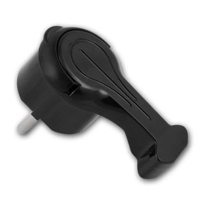 McPower Schutzkontakt-Winkelstecker Extra Flach Schwarz