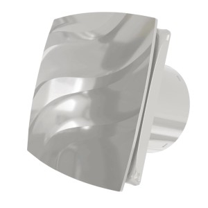 VLANO Badlüfter ALTO 100 TH Silver mit Feuchtigkeitssensor und Nachlauf