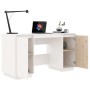 vidaXL Schreibtisch Weiß 140x50x75 cm Massivholz Kiefer 814325_4