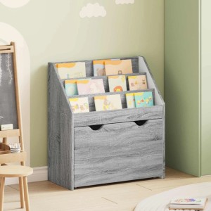 vidaXL Kinderregal Graues Sonoma 60 x 29,5 x 69 cm Holzwerkstoff 892395