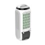 Clean Air Optima CA106 Smart 4in1 Luftkühler, weiß, mit grünem Filter, Wassertank und Tragegriff.