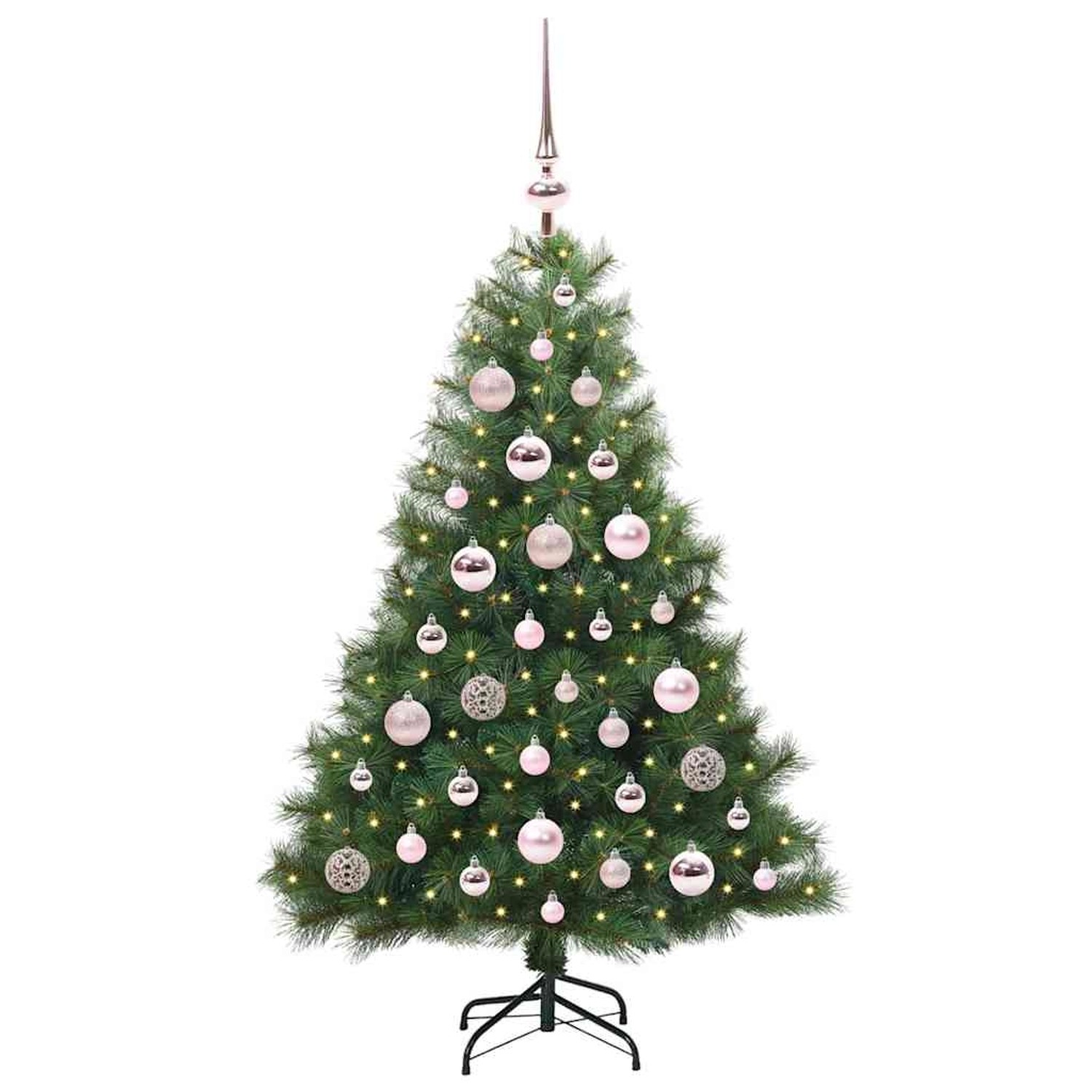 vidaXL Künstlicher Weihnachtsbaum mit 150 LEDs Grün 120 cm PE und PVC 3397759