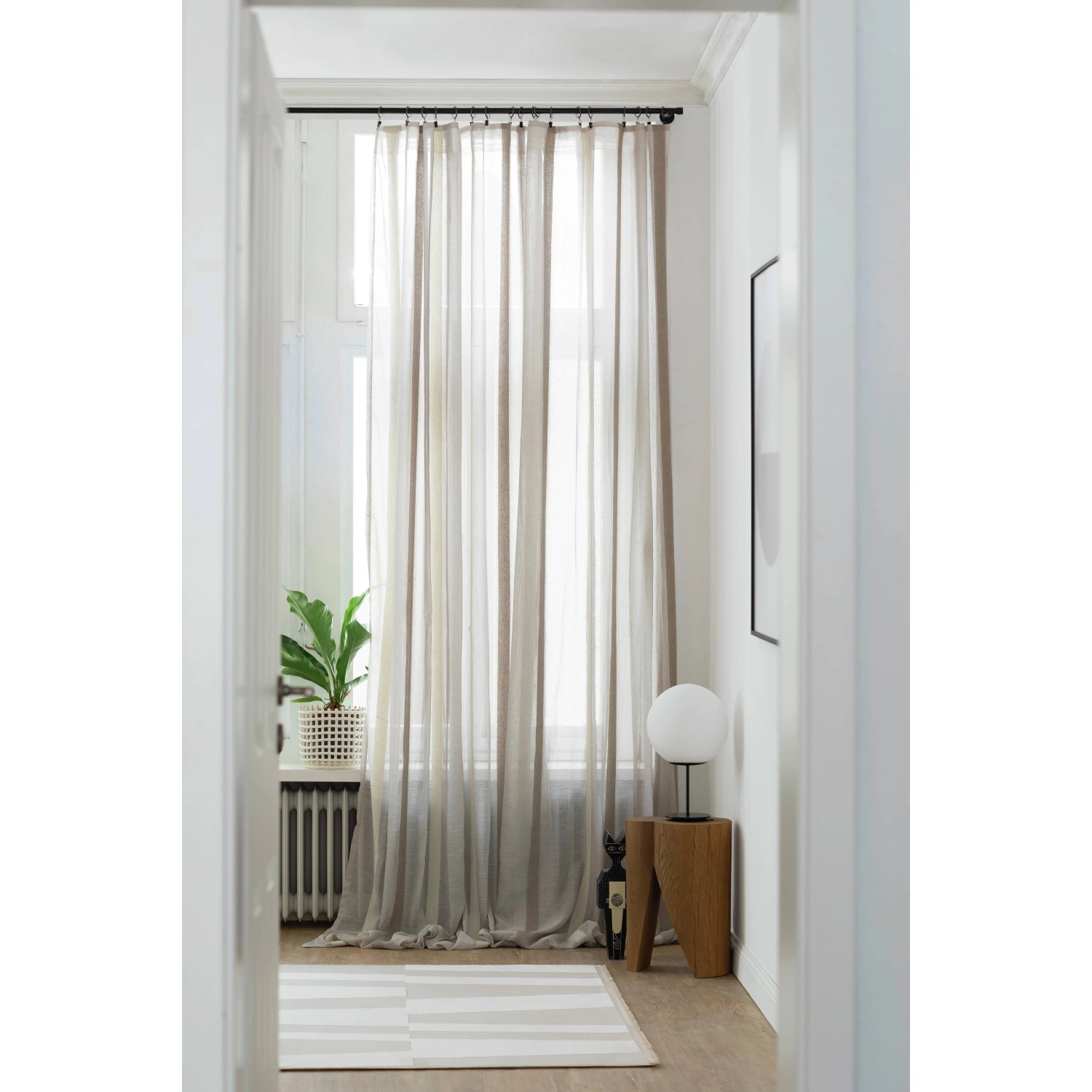 Schöner Wohnen Endkappen, 2er-Set, für Gardinenstange Leon Ø 20 mm, Schwarz Matt. Dekorative Fenstergestaltung.