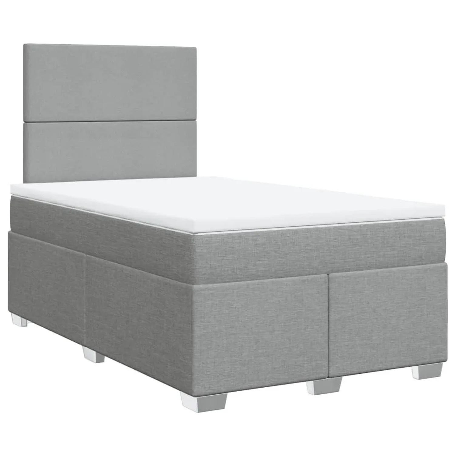 vidaXL Boxspringbett mit Matratze Hellgrau 120x190 cm Stoff 3292720 günstig online kaufen