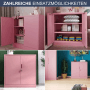 Rosa DELUKE Aktenschrank KADO mit Flügeltüren, 93x90x40 cm, für Büro.