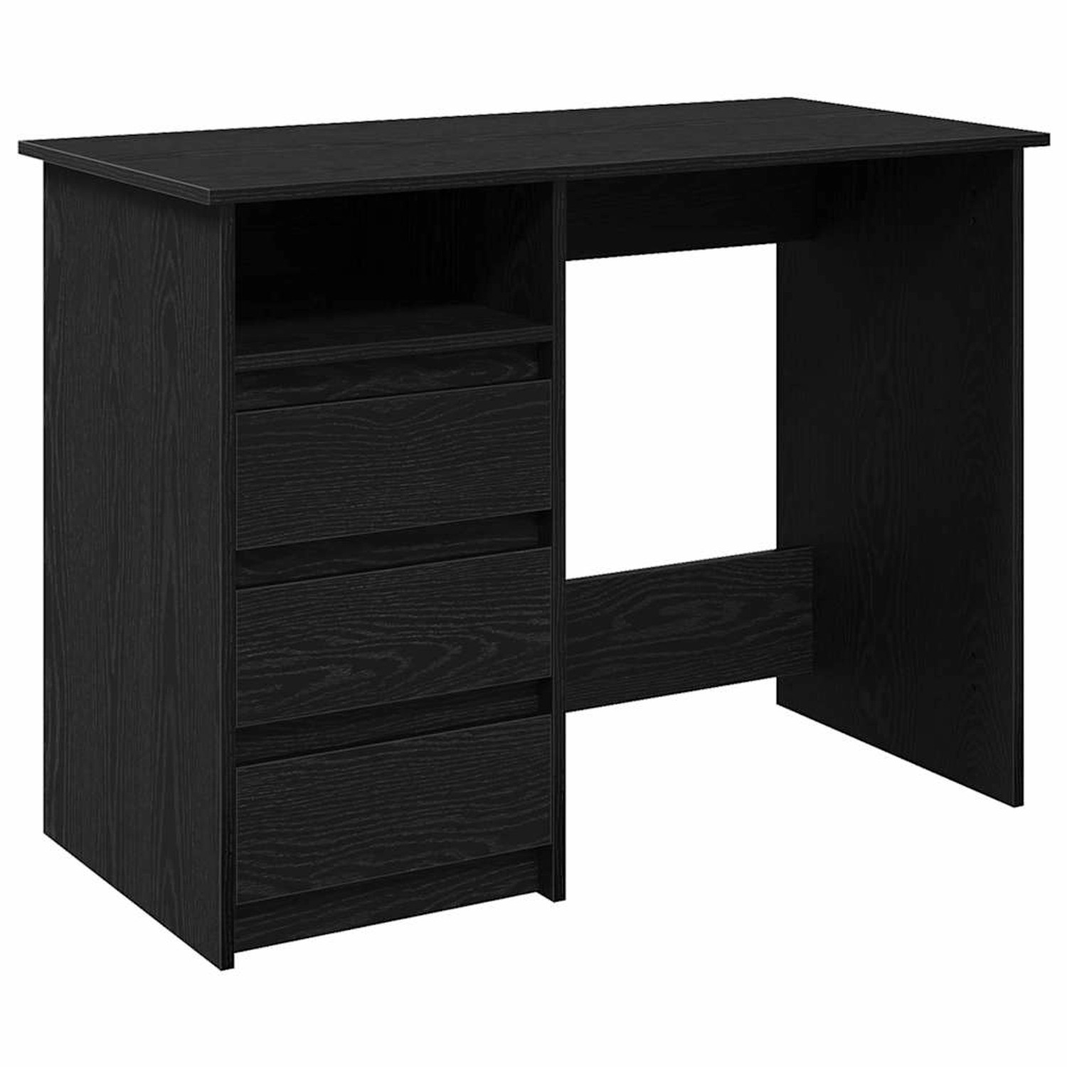 vidaXL Schreibtisch Schwarz 102x50x75 cm Holzwerkstoff 860464 günstig online kaufen