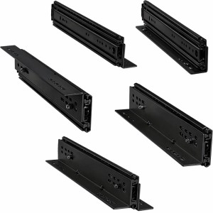 SOTECH Montagewinkel, 184mm, schwarz galvanisiert, für Vollauszüge, Winkel & Holzverbinder