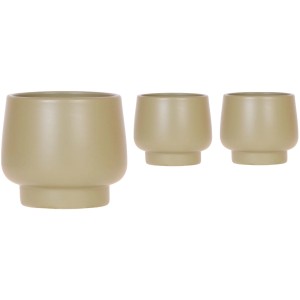 Keramik-Übertöpfe Ancient, Ø 9 cm, in verschiedenen Größen und Erdtönen.