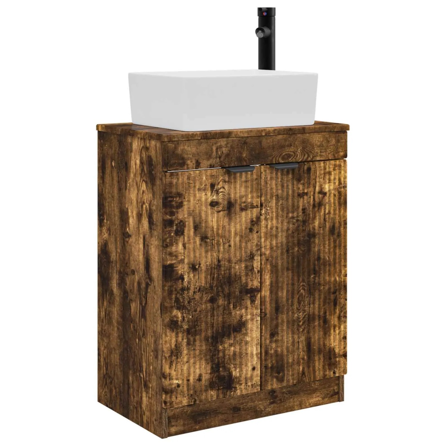 vidaXL Badezimmerschrank mit Waschbecken Räuchereiche 54 x 35 x 83 cm 890163