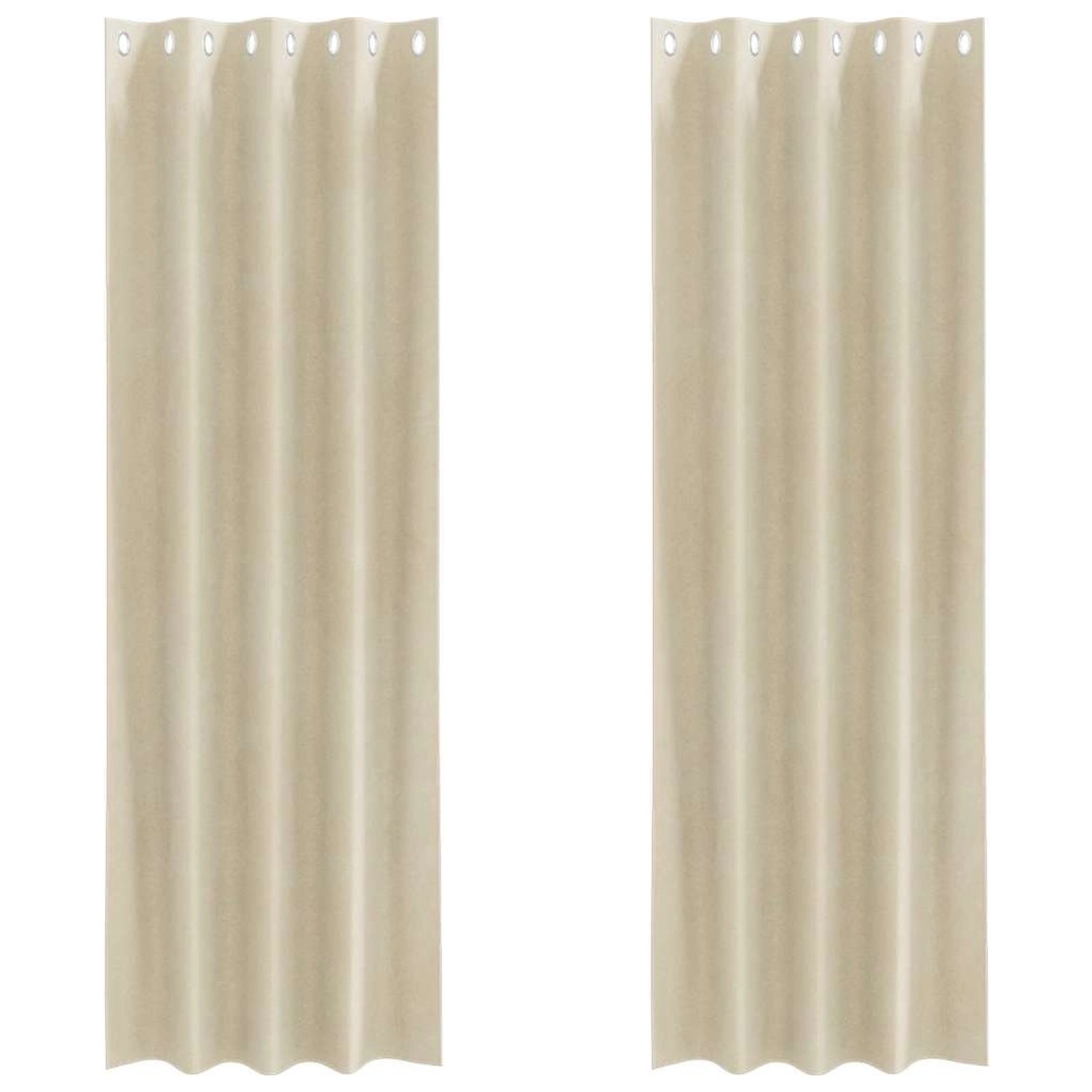 vidaXL Vorhänge 2 Stk Creme 140 x 225 cm Samt 4107180 günstig online kaufen
