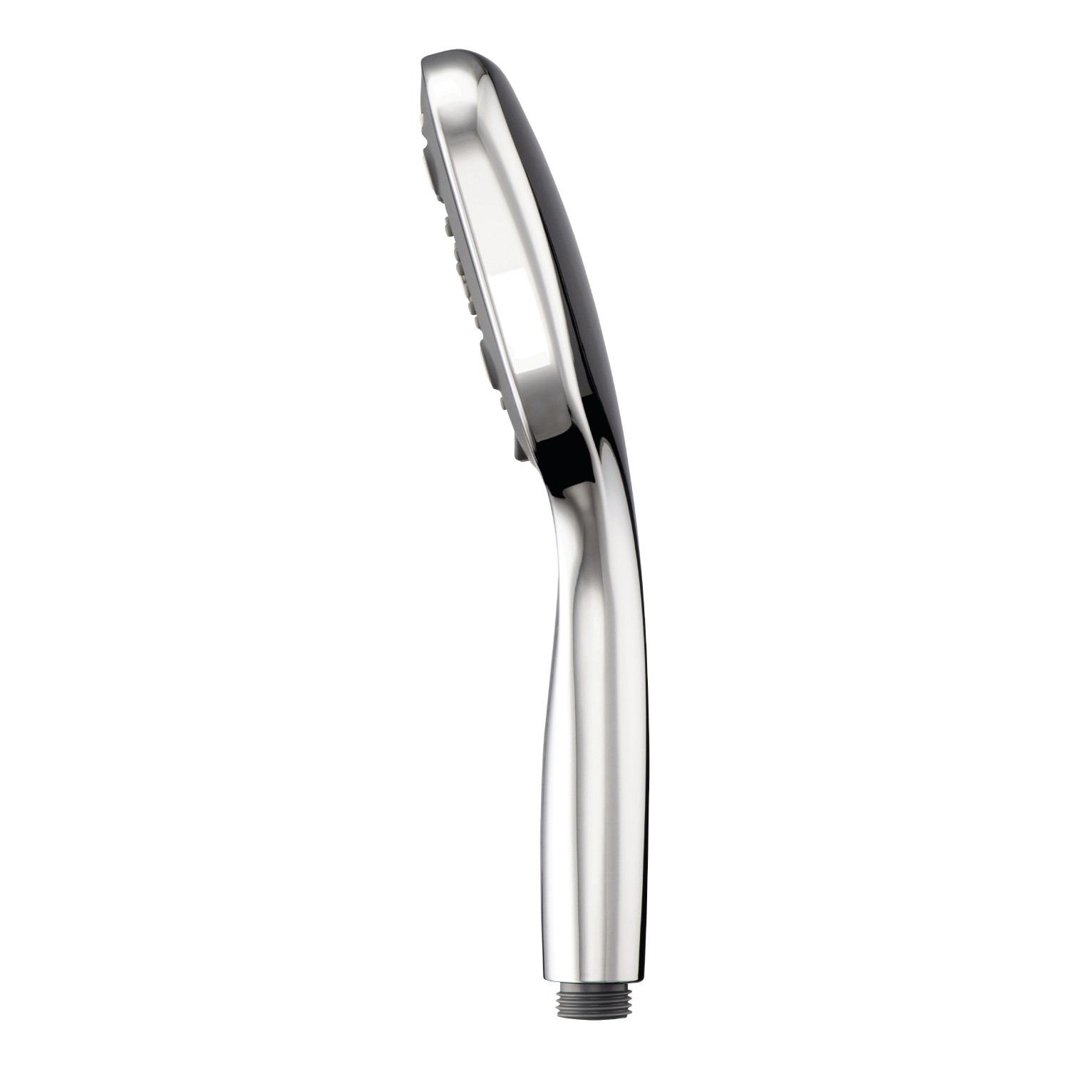 aquaSu Handbrause Tuba mit 3 Strahlarten, wassersparend Chrom-Schwarz