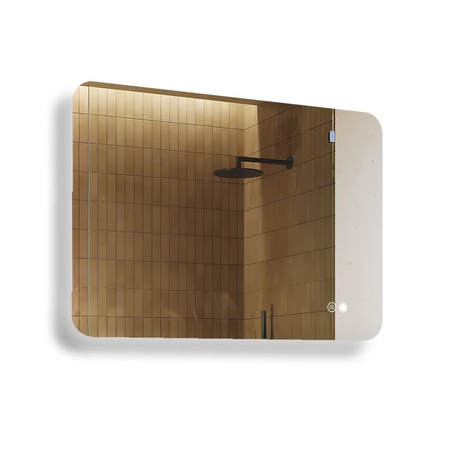 Artforma LED Badspiegel Rechteckig 100x70 cm mit Beleuchtung Antibeschlag Touch Dual LED Rahmenlos IP20 M108