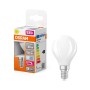Dimmbare Osram LED-Lampe E14 in Tropfenform, 3,4W, mattweiß.