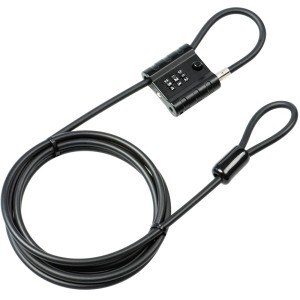 Burg Wächter Kabelschloss 725 Snap and Lock, schwarz, 300 cm langes Fahrradschloss mit Zahlencode.