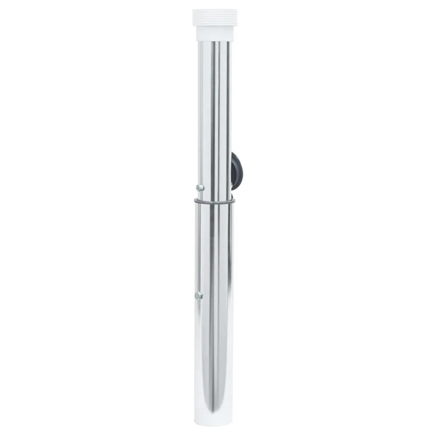 Silberne vidaXL Bodenhülse für Sonnenschirm (Mast 40-50mm) aus Aluminium.
