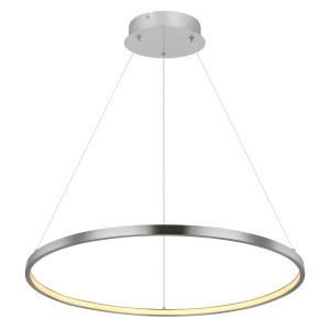 Moderne LED-Hängeleuchte Ralph von Globo, Metallfarben, Ø 60 cm für Wohn- und Esszimmer.