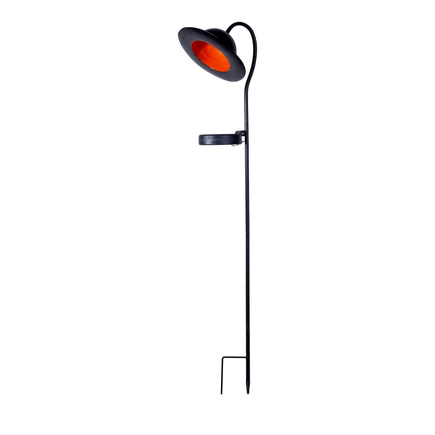 Näve LED-Solarleuchte Bowler mit Erdspieß Schwarz 86 cm x 17 cm x 15 cm günstig online kaufen