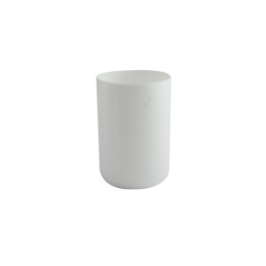 Weißer MSV Zahnputzbecher Inagua aus Polystyrol, zylindrische Form.