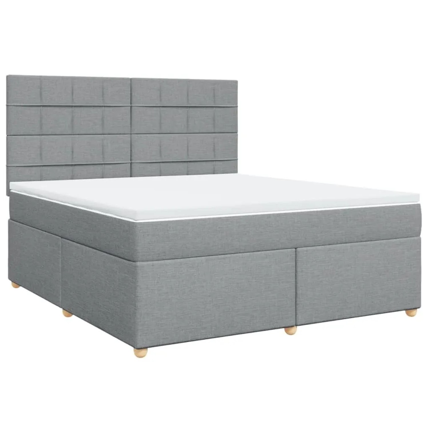 vidaXL Boxspringbett mit Matratze Hellgrau 180x200 cm Stoff 3293659 günstig online kaufen