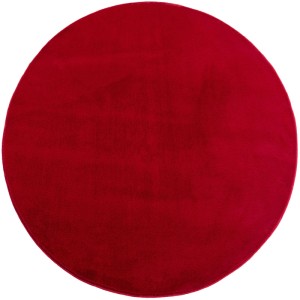 Runder, roter Kurzflorteppich Joy von Ayyildiz, Durchmesser 120 cm.