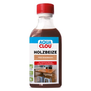 Aqua Clou Holzbeize Kirschbaum, 250ml Flasche. Ideal zum Färben von Holz.