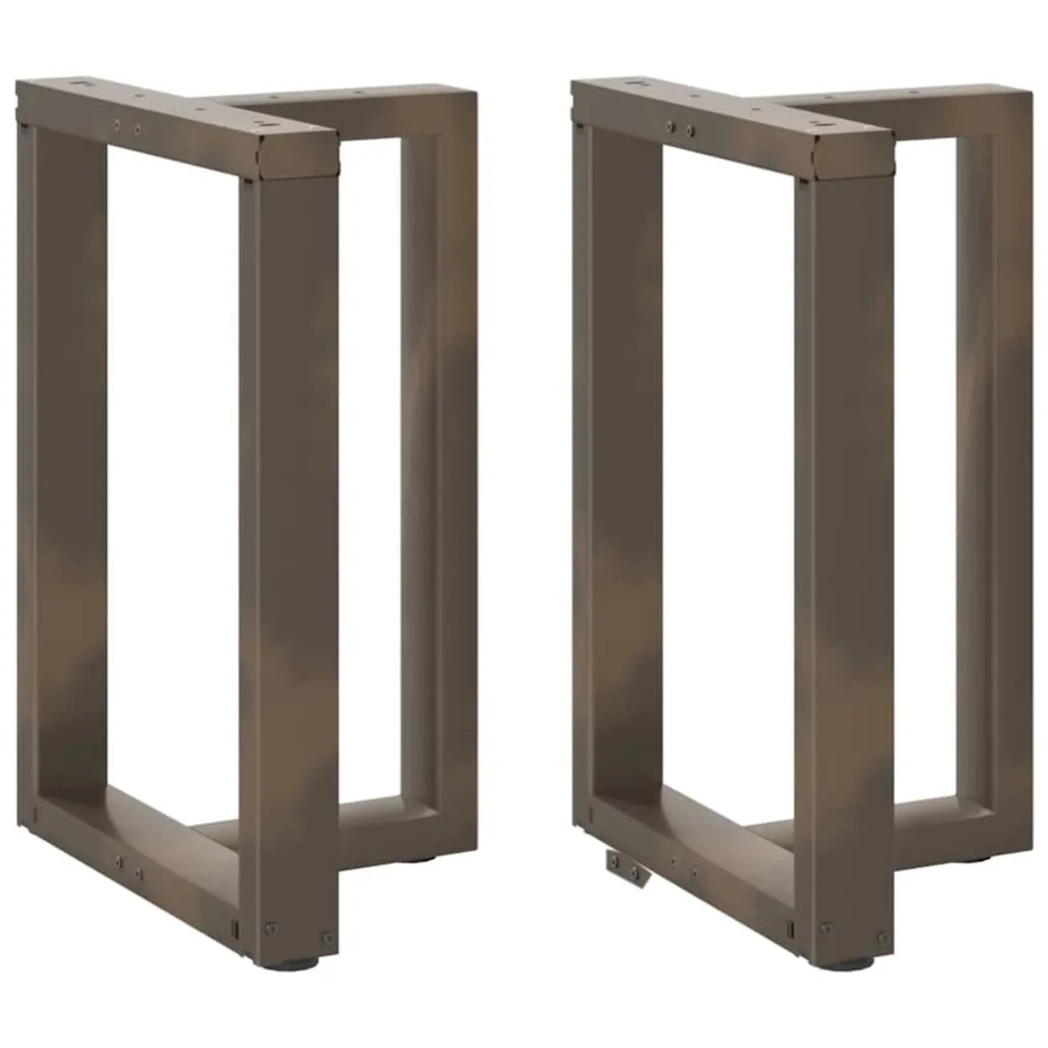 vidaXL Esstischbeine T-Form 2 Stk Naturstahl 50x35x72-73 cm Stahl 4013051