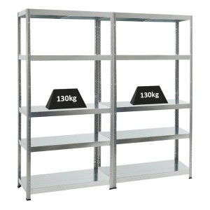 PROREGAL Mega Deal: 2 verzinkte Schwerlastregale (180x90x40 cm), je 130 kg Fachlast.