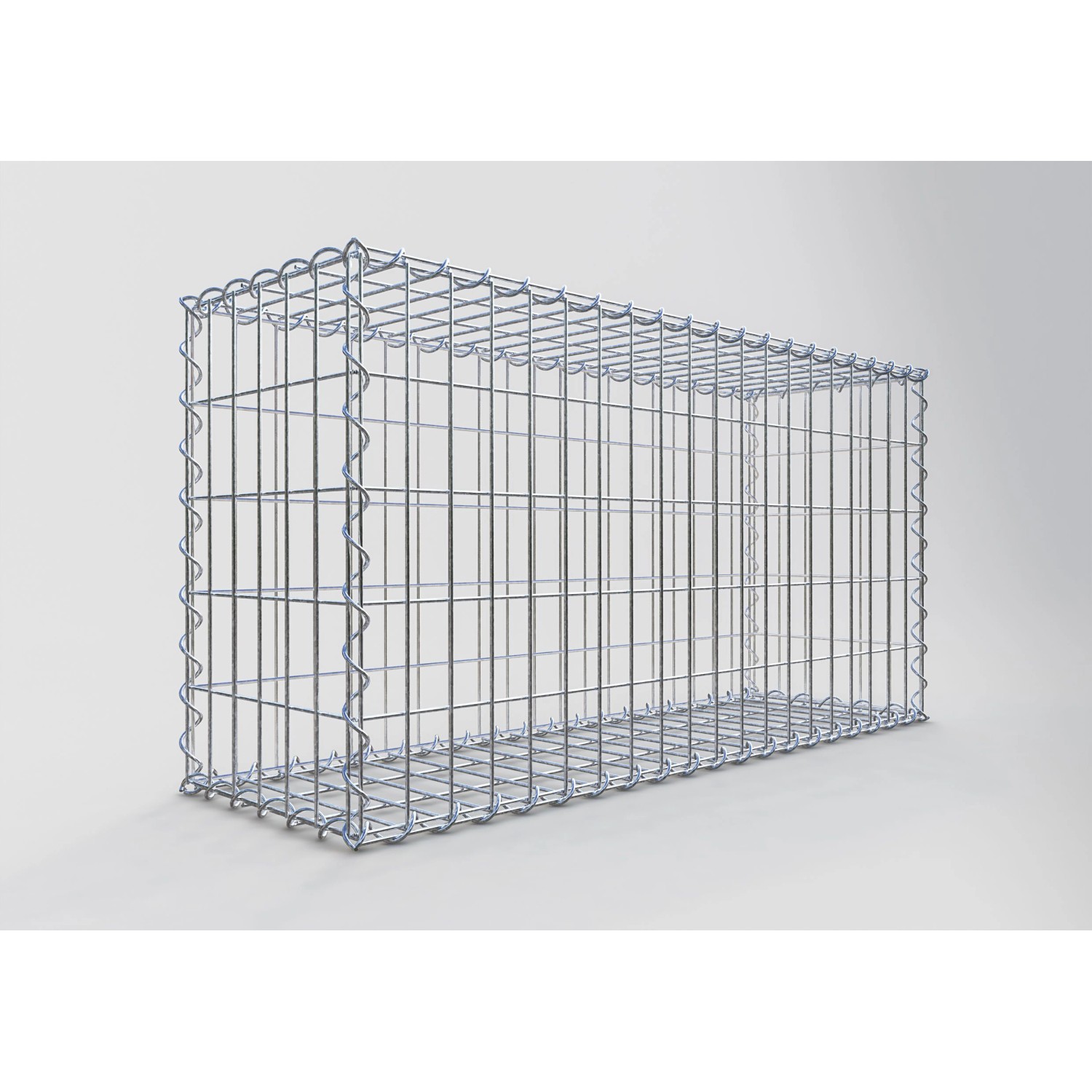 Gabiona Gabionenkorb, 50x100x30 cm, Maschenweite 5x10 cm, Drahtkorb für Einfassungen und Mauersysteme.